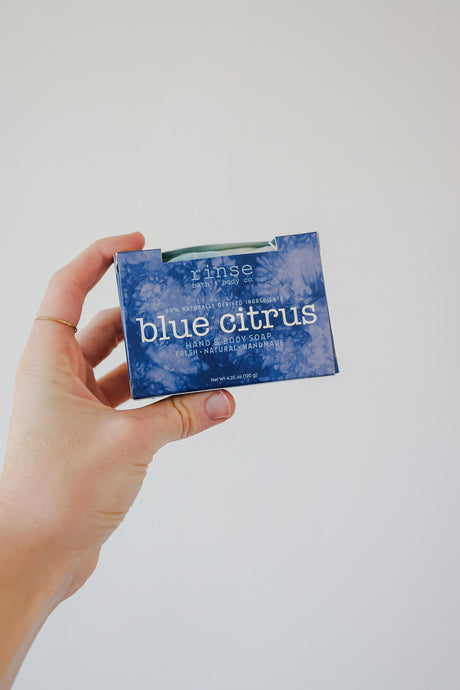 Mini Blue Citrus Soap Bar — lifestyle