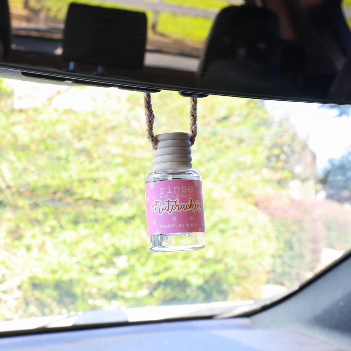 Handmade Nutcracker natural car air freshener - naturally derived - detail view