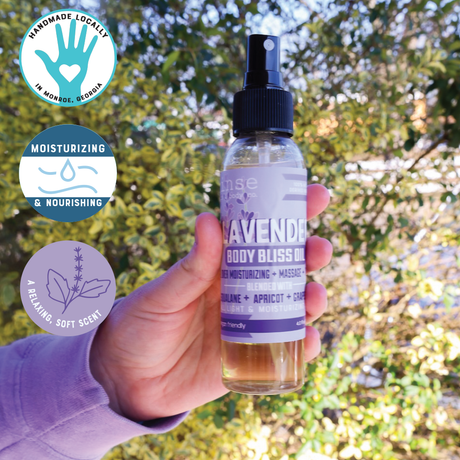 Lavender Body Oil | Fast-Absorbing Moisturizer | Body Bliss | Gift-Ready | Rinse