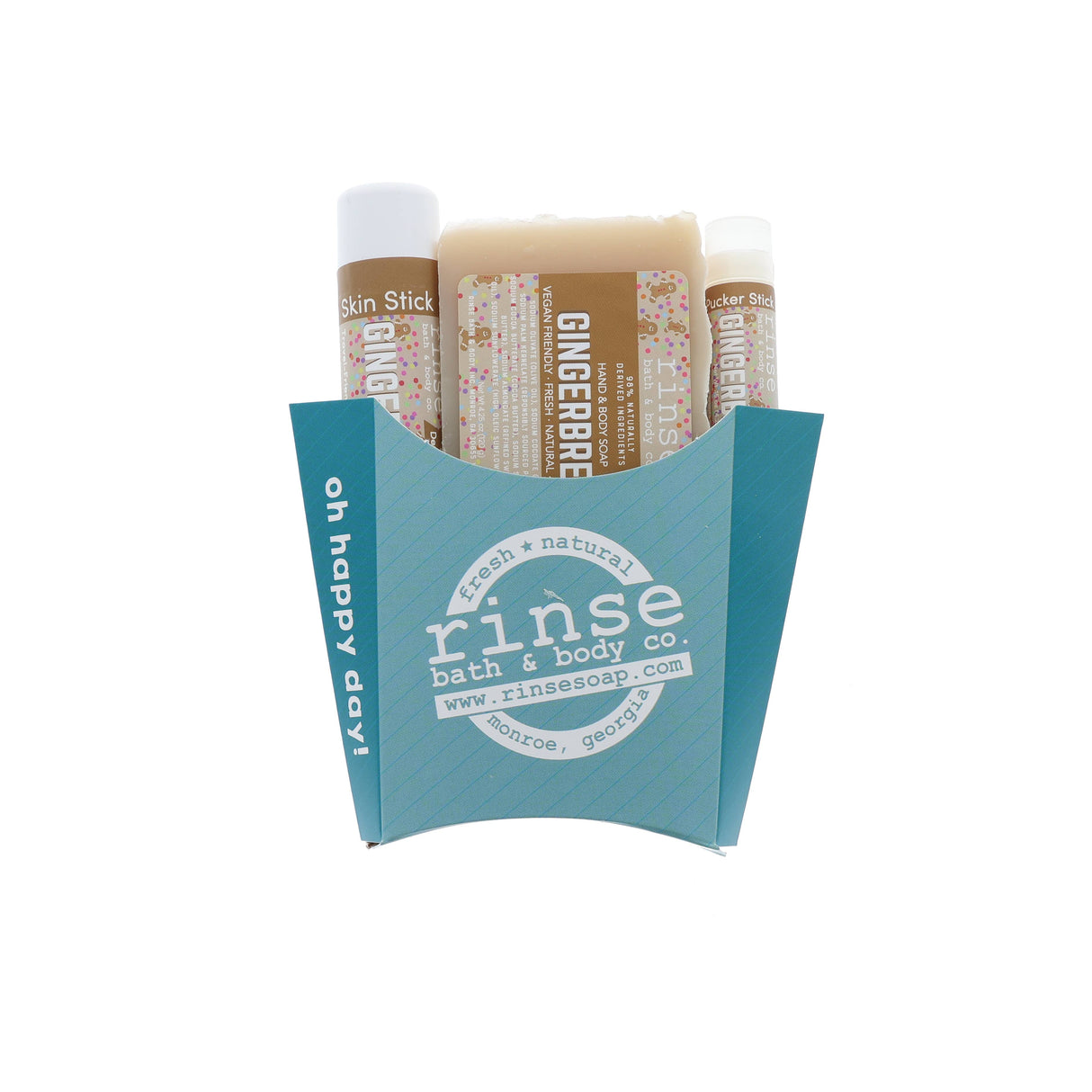 Gingerbread Gift Set | 3-Piece Holiday Fry Bundle | Stocking Stuffer | Rinse