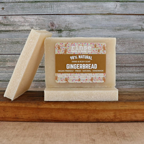 Handmade Gingerbread handmade natural bar soap - naturally derived - detail view