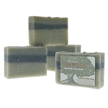 Oakmoss handmade natural bar soap from Rinse - paraben-free since 2003