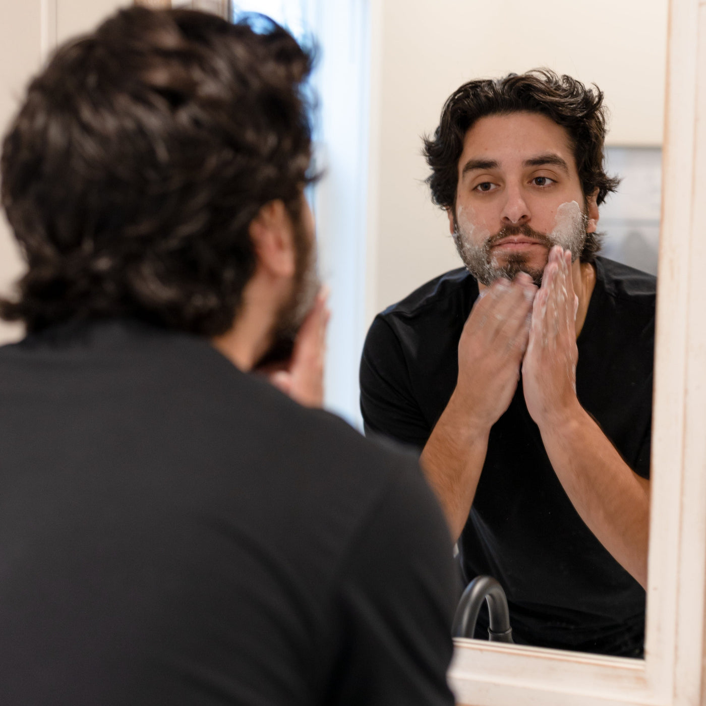 handmade natural bar soap in Beard Bar Facial by Rinse Bath & Body - alternate angle