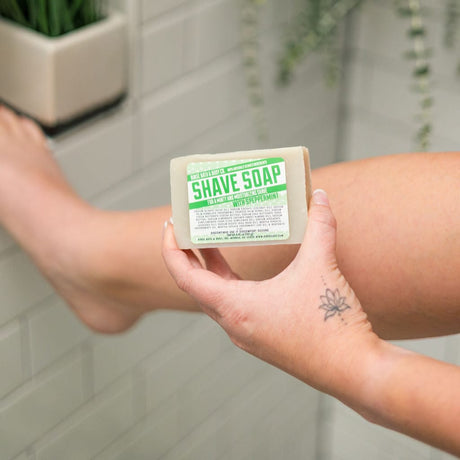 Natural handmade natural bar soap | Speppermint Shave | Rinse Bath & Body Co. - alternate angle