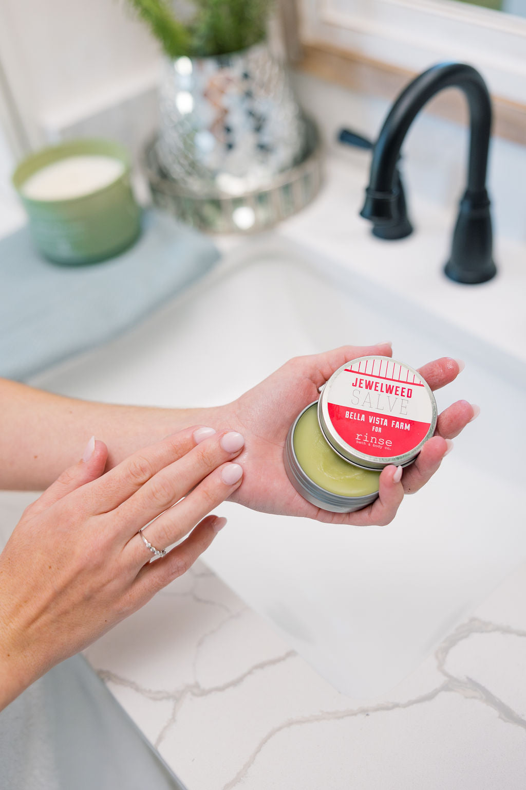 Chickweed Healing Salve — in-use