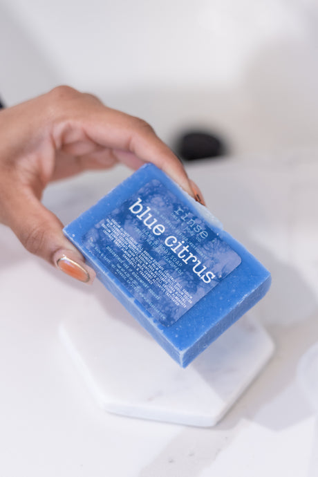 Mini Blue Citrus Soap Bar — lifestyle