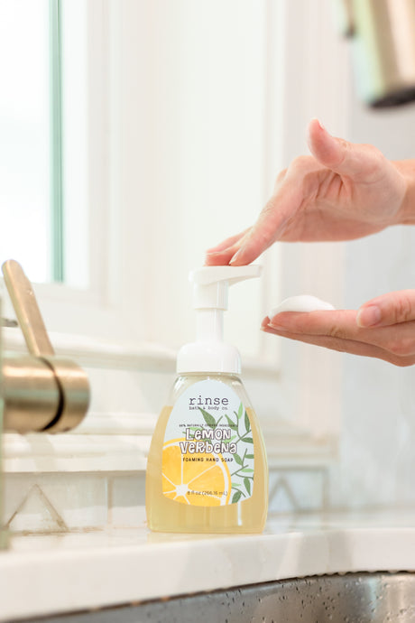 Lemon Verbena Foaming Hand Soap Concentrate — in-use