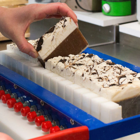 handmade natural bar soap in Box of Chocolate Soaps by Rinse Bath & Body - detail view