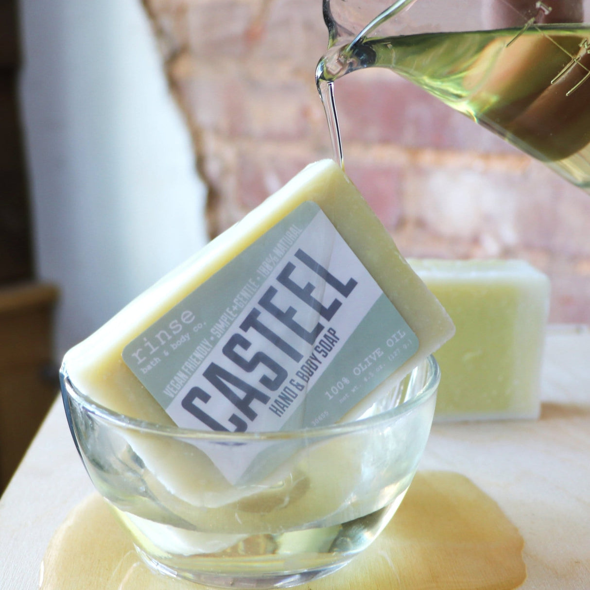 Handmade Casteel handmade natural bar soap - naturally derived - lifestyle shot