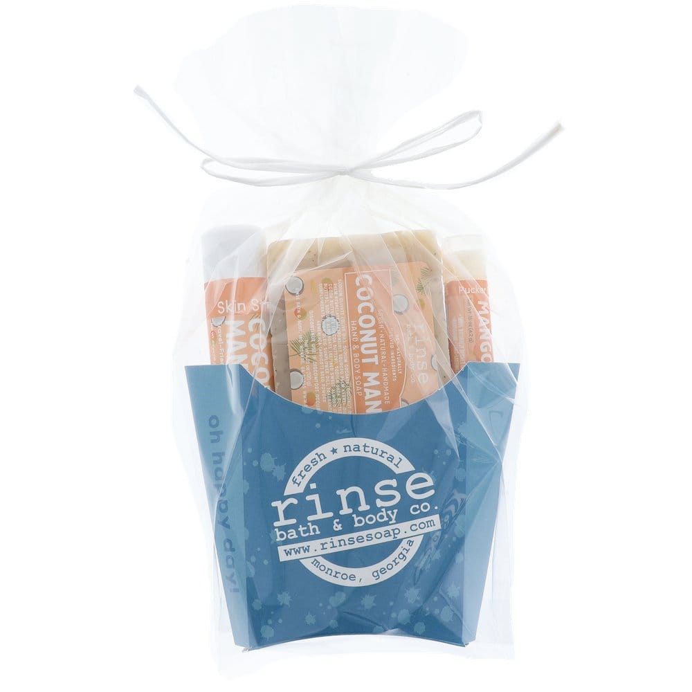 Natural natural bath and body gift set | Coconut Mango | Rinse Bath & Body Co. - detail view