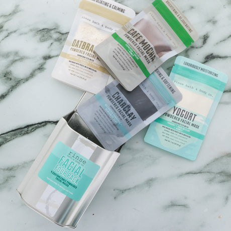 natural bath and body gift set in 4 Natural Treatments by Rinse Bath & Body - lifestyle shot