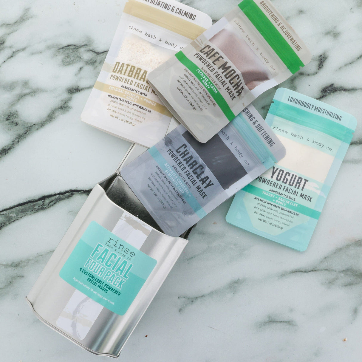 natural bath and body gift set in 4 Natural Treatments by Rinse Bath & Body - lifestyle shot