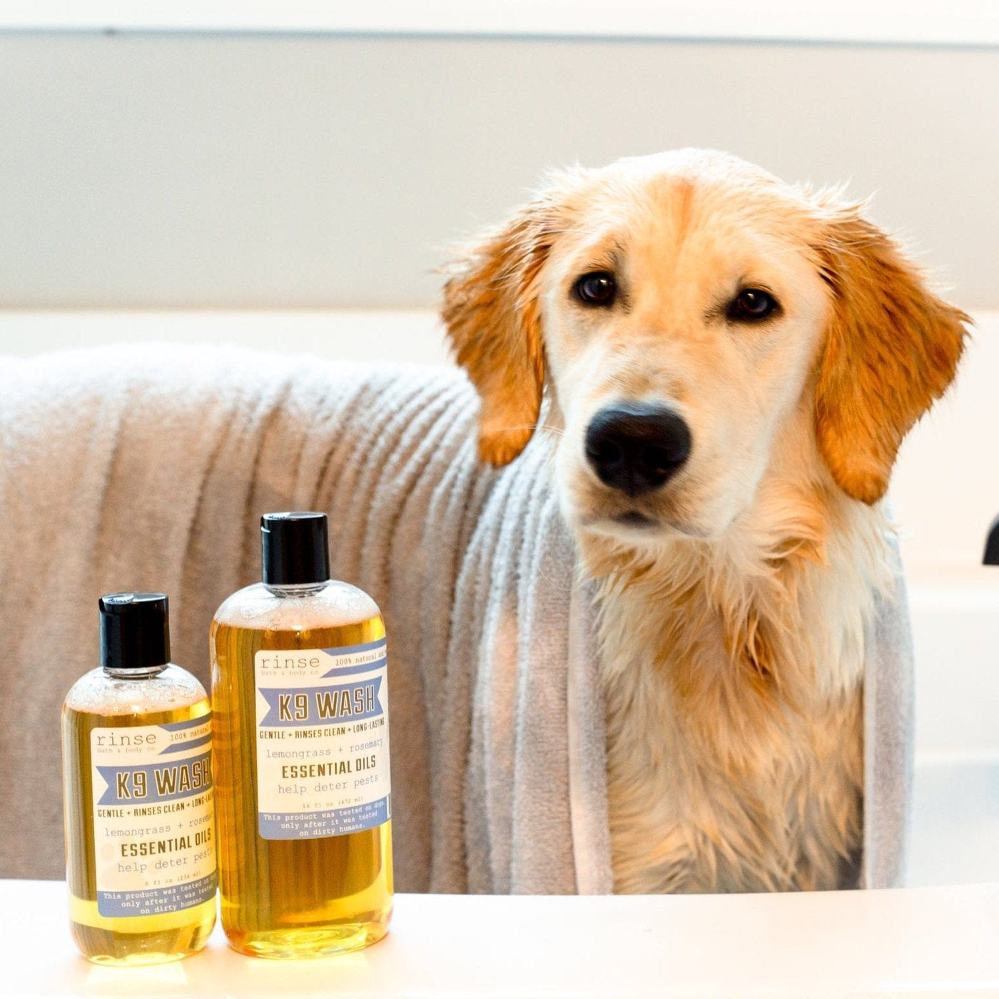 Handmade 16oz natural pet grooming product - naturally derived - alternate angle
