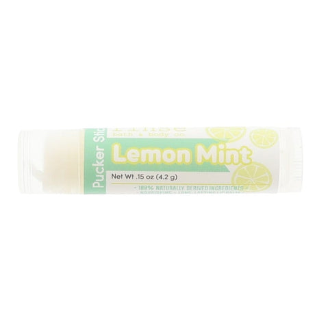 Handmade Lemon Mint natural lip balm - naturally derived