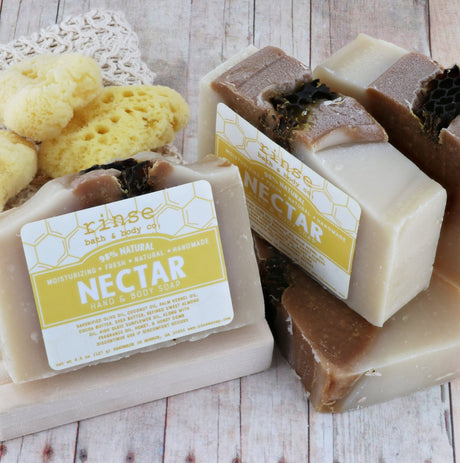 Nectar handmade natural bar soap from Rinse - paraben-free since 2003 - alternate angle