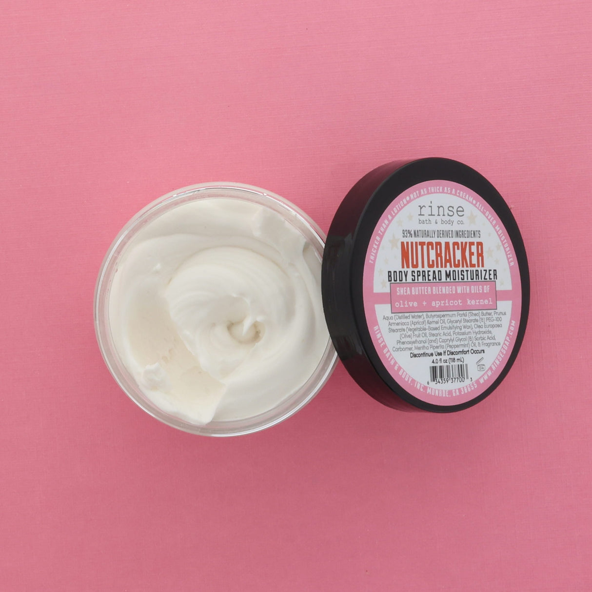 Handmade Nutcracker natural body lotion - naturally derived - alternate angle