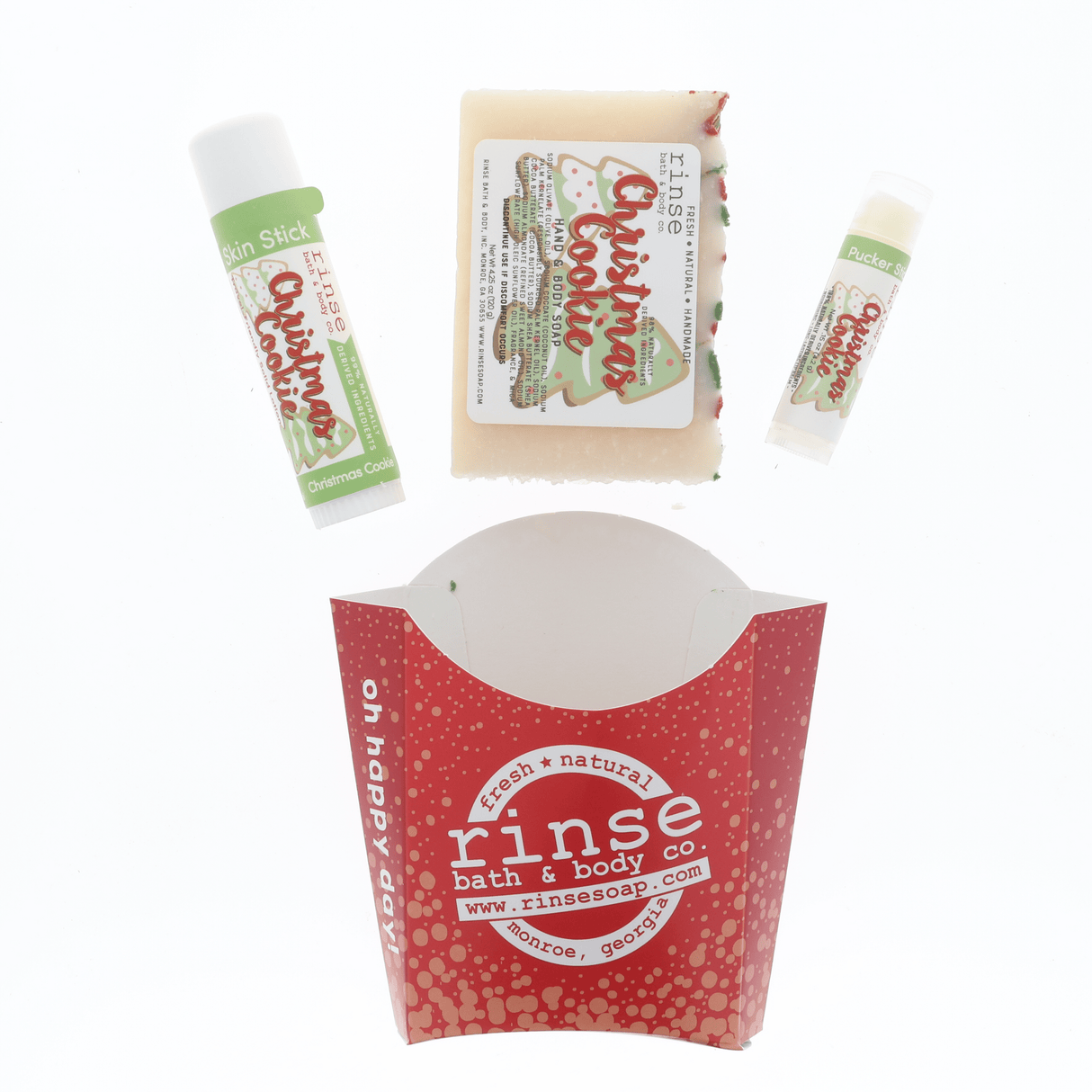 Rinse Holiday Fry Box Bundle Assortment - handmade natural product - texture close-up