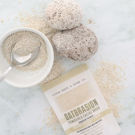 Oatbrasion natural face mask from Rinse - clay and botanical blend - alternate angle