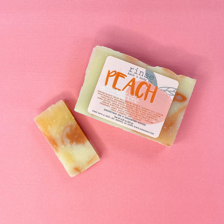 natural bath & body product in Peach by Rinse Bath & Body - detail view