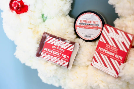Natural handmade natural bar soap | Peppermint Patti | Rinse Bath & Body Co. - alternate angle