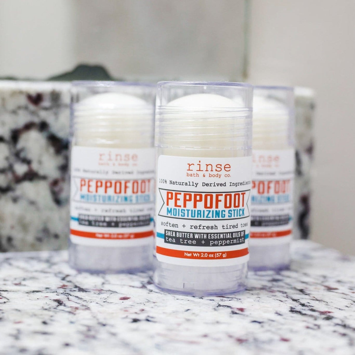 Rinse Cracked Heels peppermint foot balm - cooling relief for cracked heels - detail view