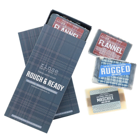 Tester - Soap Box (3 bars) from Rinse - family-made since 2003 - back label