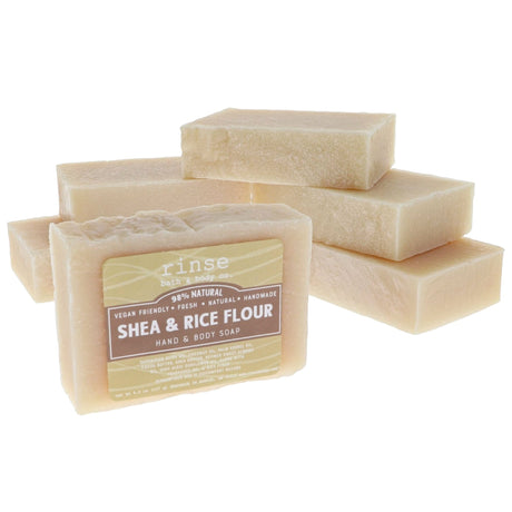 Shea Rice Flour handmade natural bar soap from Rinse - paraben-free since 2003