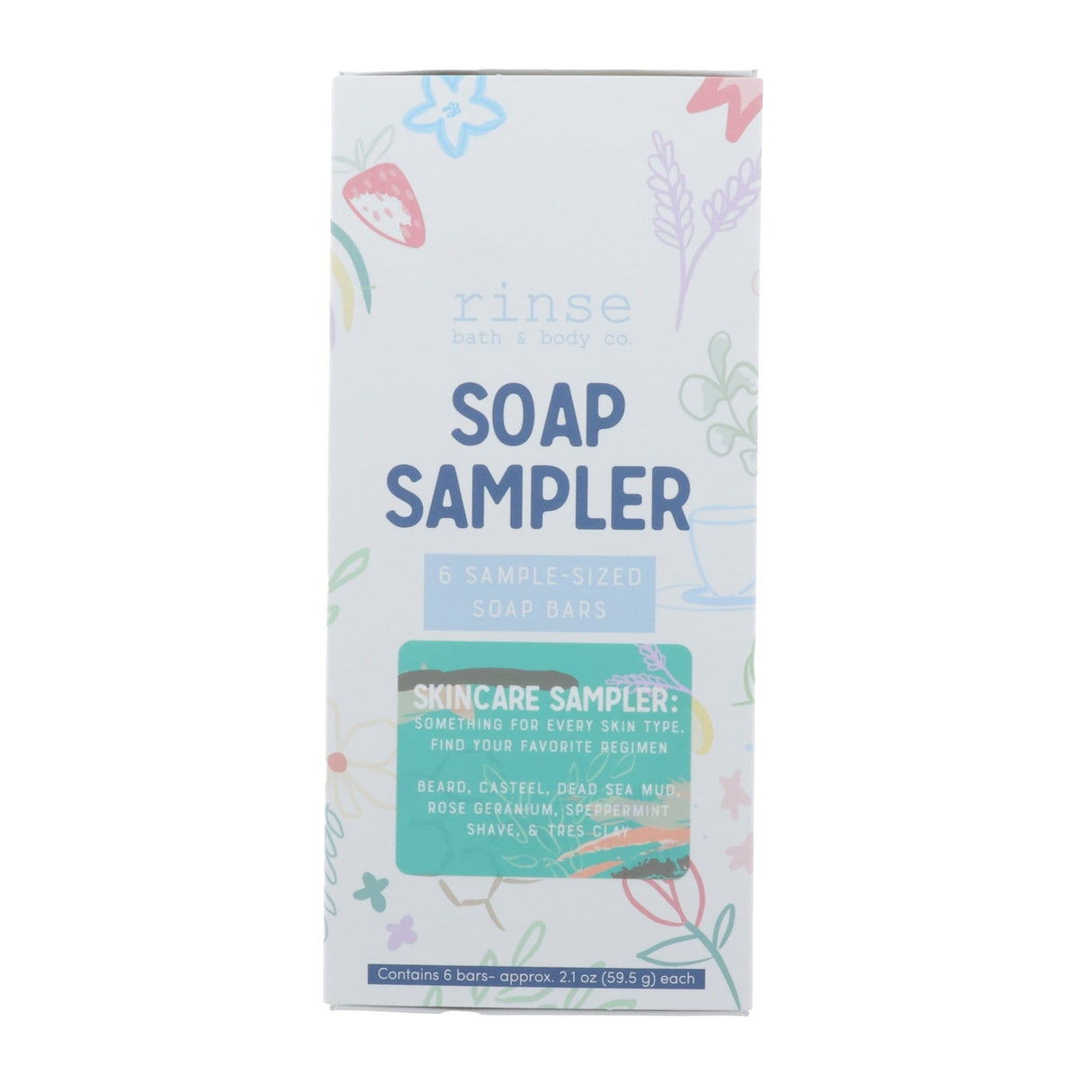 Handmade Tester - Soap Sampler Box (6 half bars) - naturally derived - texture close-up