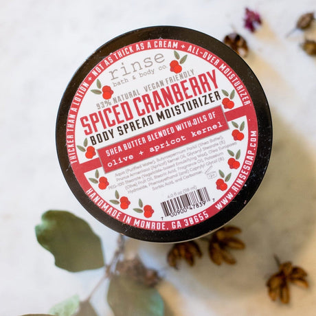 natural body lotion in Spiced Cranberry by Rinse Bath & Body - alternate angle