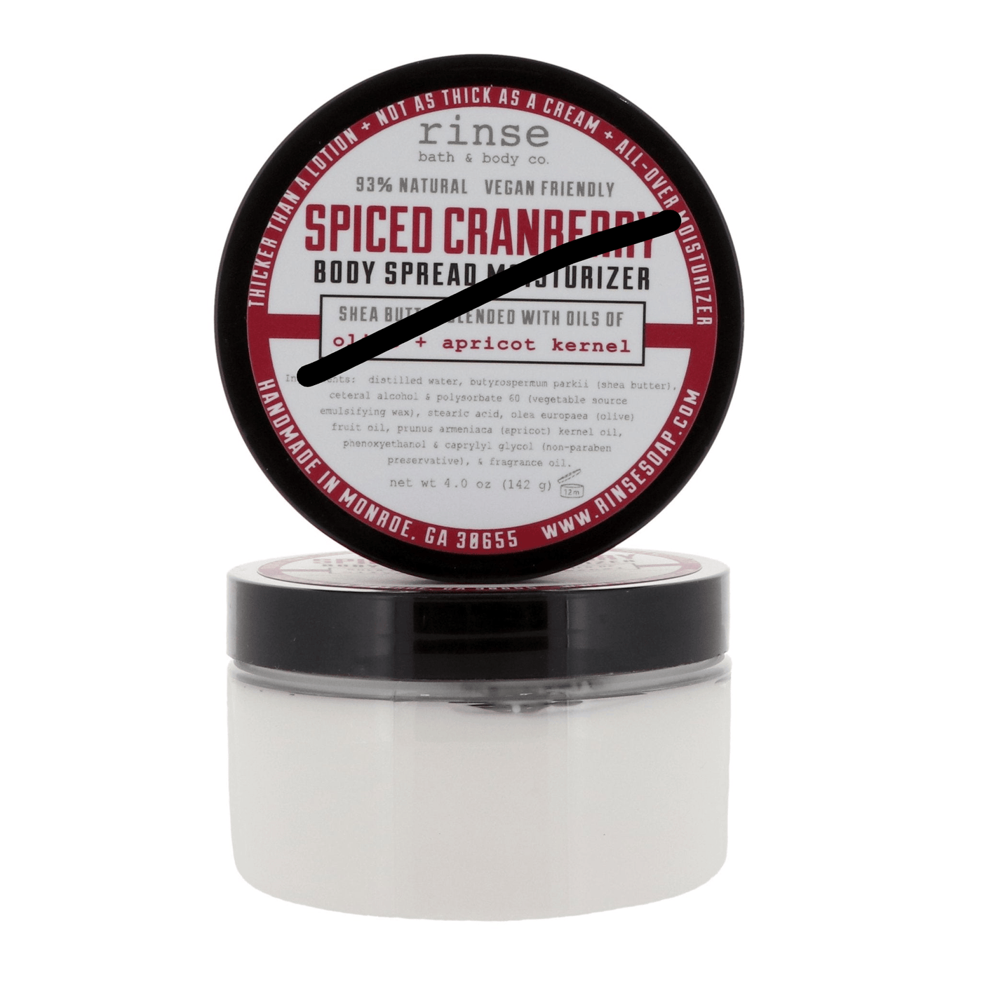 natural body lotion in Spiced Cranberry by Rinse Bath & Body