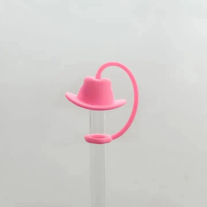 Rinse Straw Cover 10mm Pink Hat - handmade natural product