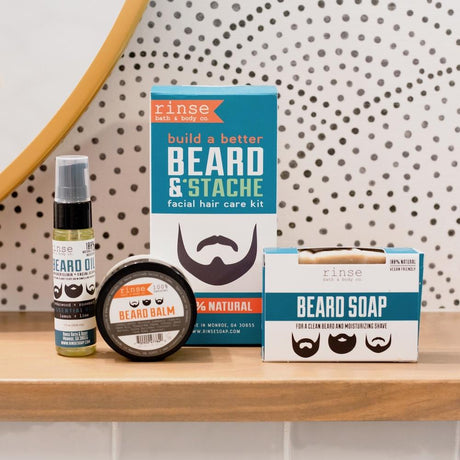 Handmade Complete Grooming Set natural beard grooming - naturally derived - detail view
