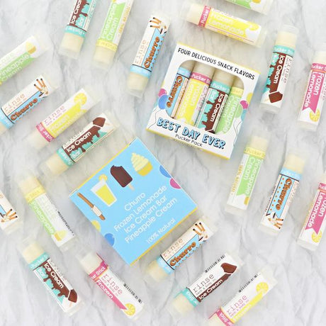 Best Day Ever natural lip balm from Rinse - nourishing lip care - detail view