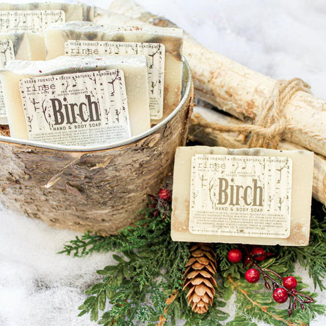 Natural handmade natural bar soap | Birch | Rinse Bath & Body Co. - alternate angle