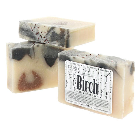 Birch handmade natural bar soap from Rinse - paraben-free since 2003