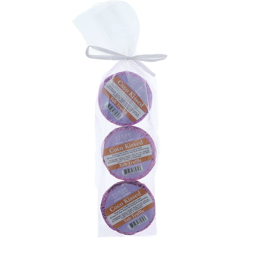 Rinse 3pk Coco Kissed Bundle bath bomb - fizzy moisturizing soak