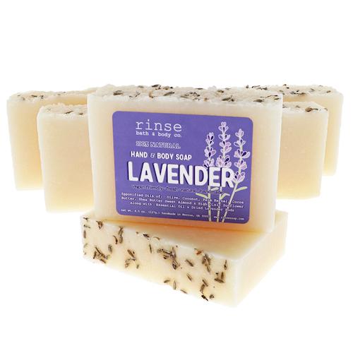 Rinse Lavender handmade natural bar soap - moisturizing and gentle