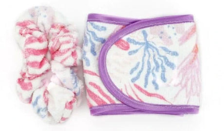 Lemon Lavender High & Dry Microfiber Scrunchie/Headband Duo from Rinse - family-made since 2003 - detail view