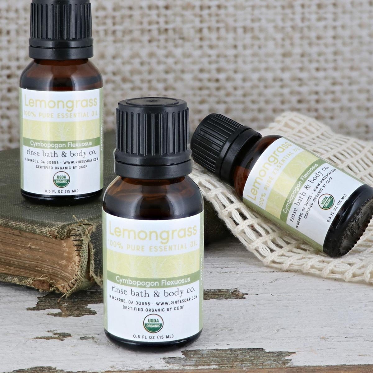 Certified Organic pure essential oil from Rinse - 100% pure and natural - alternate angle