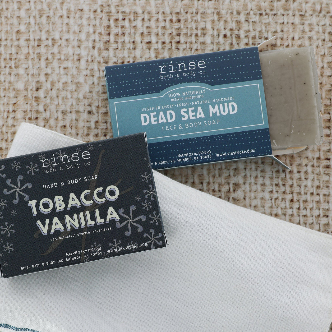 Natural natural bath & body product | Mini Soap 2 Pack Tobacco Vanilla Dea... | Rinse Bath & Body Co. - alternate angle