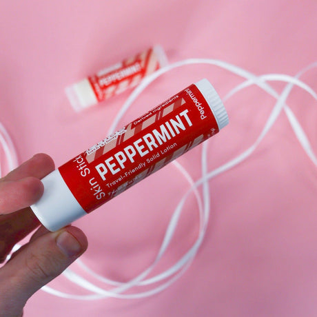 Natural solid lotion stick | Peppermint | Rinse Bath & Body Co. - detail view