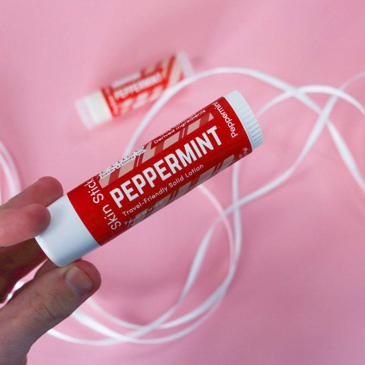 Natural solid lotion stick | Peppermint | Rinse Bath & Body Co. - detail view