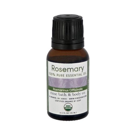 Rinse Rosemary Essential Oil Certified Organic pure essential oil - therapeutic grade aromatherapy