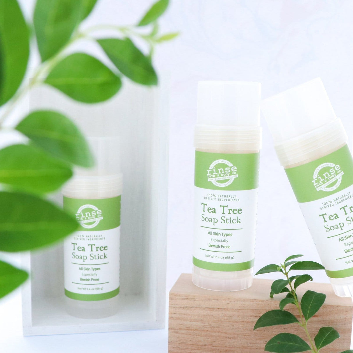 Rinse Tea Tree natural bath & body product - handmade with care - detail view