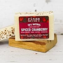 Spiced Cranberry Soap - Boxed by Rinse Bath & Body - detail view