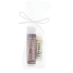 Sugared Fig & Vanilla Gift Set | Solid Lotion + Lip Balm | Holiday Skin Stick & Pucker Stick | Rinse