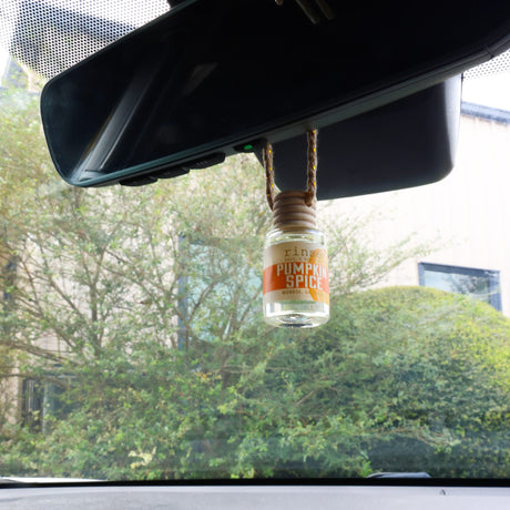 Rinse Pumpkin Spice natural car air freshener - long-lasting scent - alternate angle