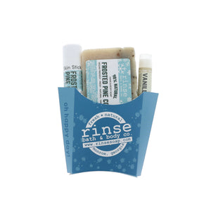 Frosted Pine Cone Gift Set | 3-Piece Fry Bundle | Holiday Gift | Rinse
