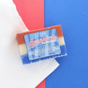 America the Beautiful Soap | Cherry Natural Bar Soap | Fourth of July Gift | Rinse
