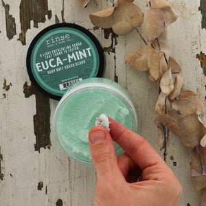 Natural natural sugar scrub | Euca Mint | Rinse Bath & Body Co. - alternate angle